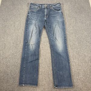 Silver Jeans Mens 32x32‎ (Fits 30x31) Allan Classic Fit Slim Stretch Medium Wash